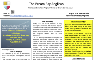 The Bream Bay Anglican newsletter, August 2026